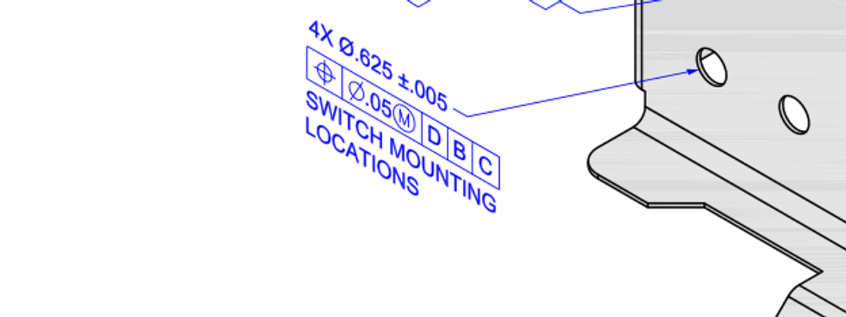 Four-hole diameter tolerance tightened from ±.005 to ±.002: original